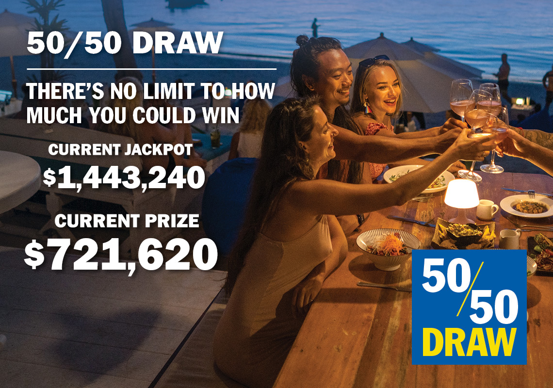 50/50 Draw. There's no limit to how much you could win.