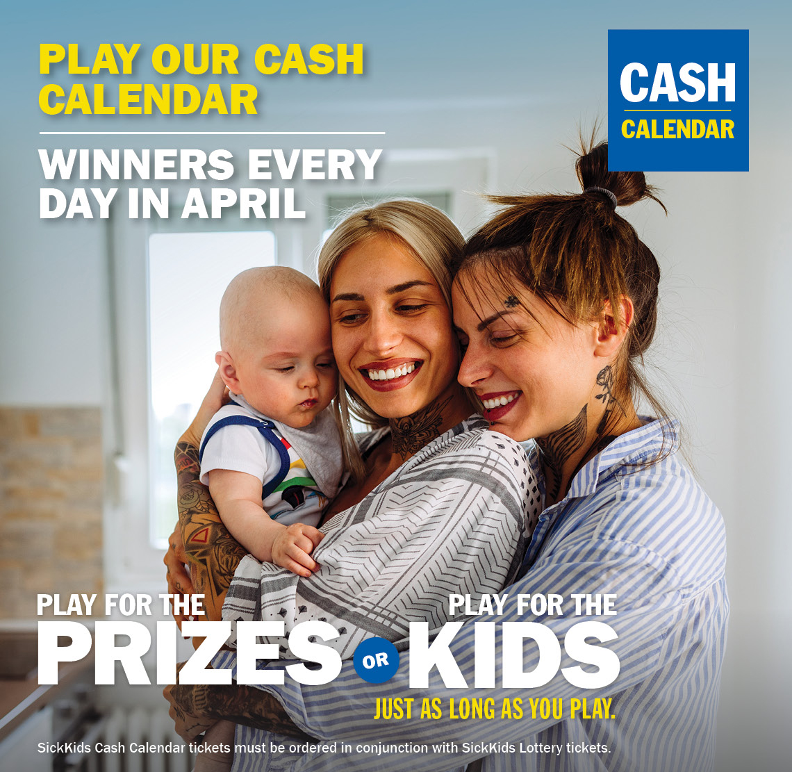 PLAY OUR CASH CALENDAR - WINNERS EVERY DAY IN APRIL