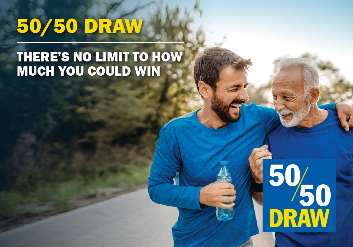 50/50 Draw. There's no limit to how much you could win.